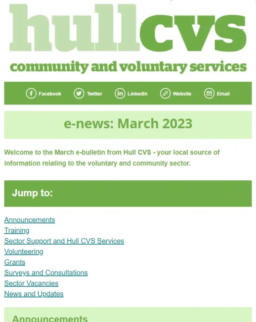 Hull CVS March 2023 Newsletter